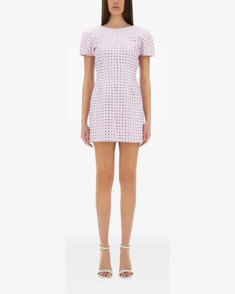 SPORTMAX rhinestone-embellished mini dress - Rosa Rosa