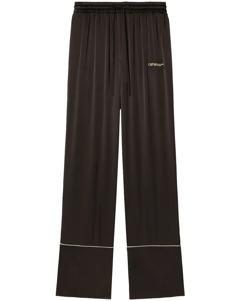OFF-WHITE Pyjama-Hose aus Satin - Schwarz Schwarz