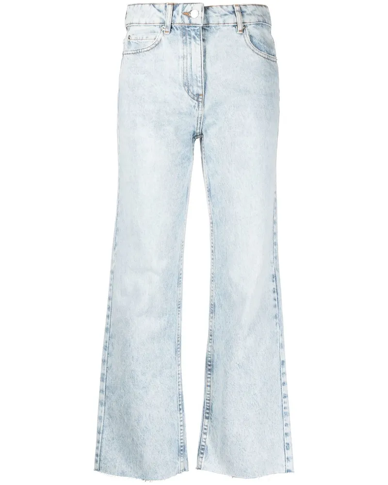 IRO Ausgeblichene Straight-Leg-Jeans Blau