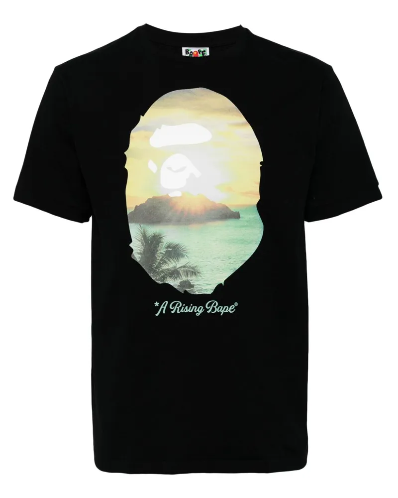 BAPE T-Shirt mit Logo-Print - Schwarz Schwarz