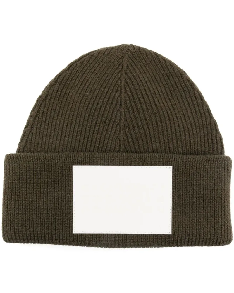 Maison Margiela Gestrickte Beanie mit Nummernmotiv - Grün Grün
