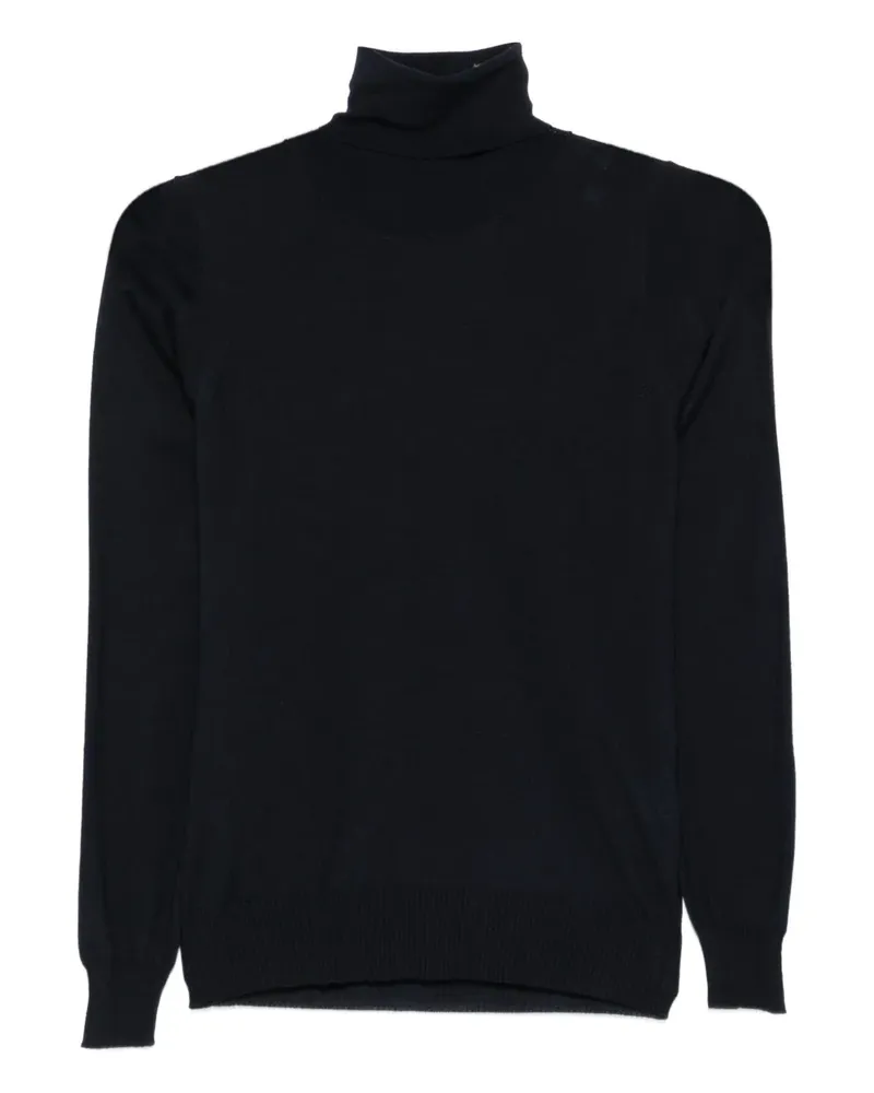 Drumohr  Klassischer Rollkragenpullover - Blau Blau