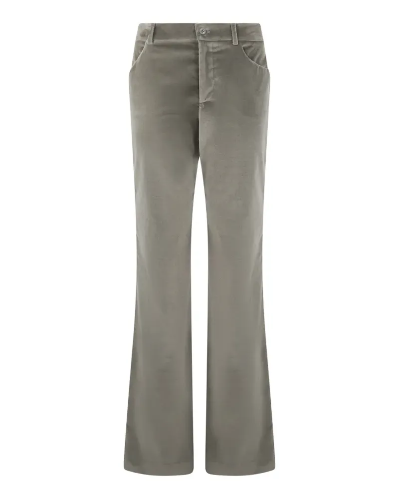 Alberta Ferretti flared-leg velvet trousers - Grau Grau