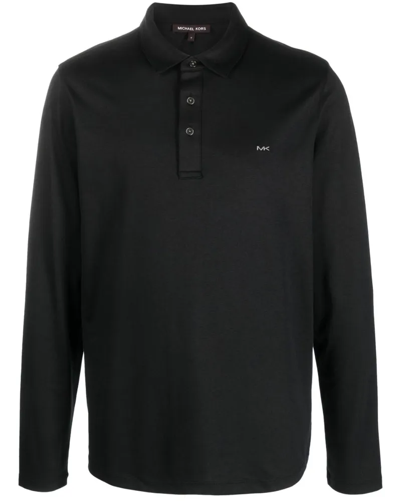 Michael Kors Poloshirt mit Logo-Stickerei - Schwarz Schwarz