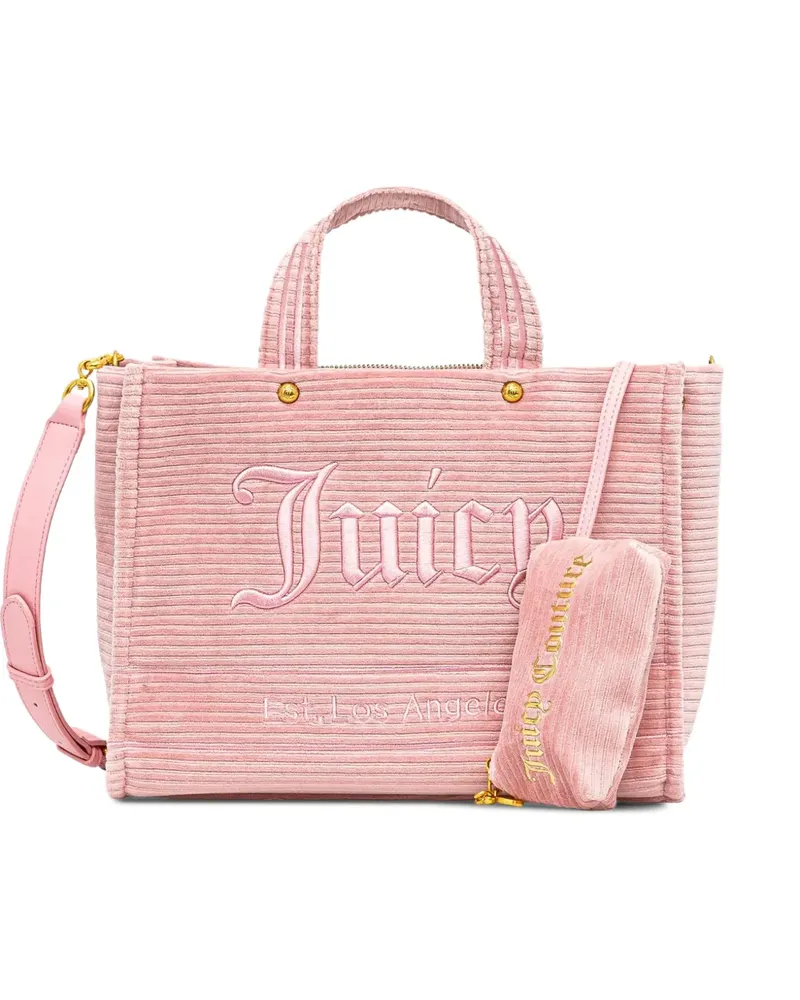 Juicy Couture embroidered corduroy tote bag - Rosa Rosa