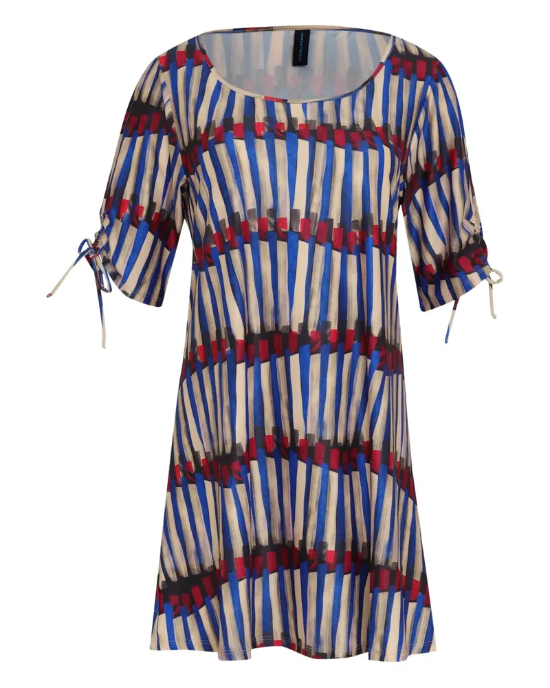 Lygia & Nanny Gestreiftes Batuira Minikleid mit Cut-Out - Blau Blau