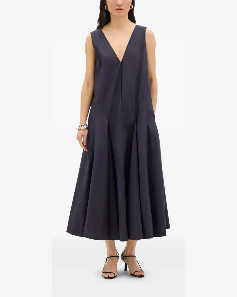Another Tomorrow pleated maxi dress - Blau Blau