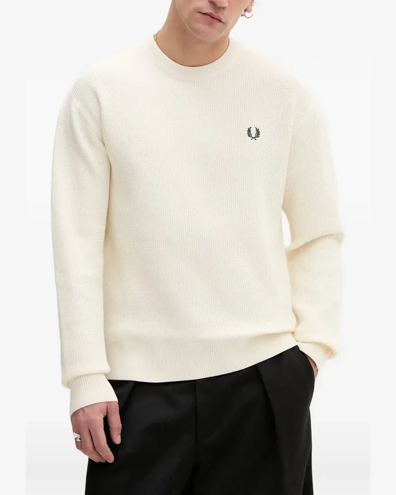 Fred Perry Pullover mit Logo-Stickerei - Nude Nude