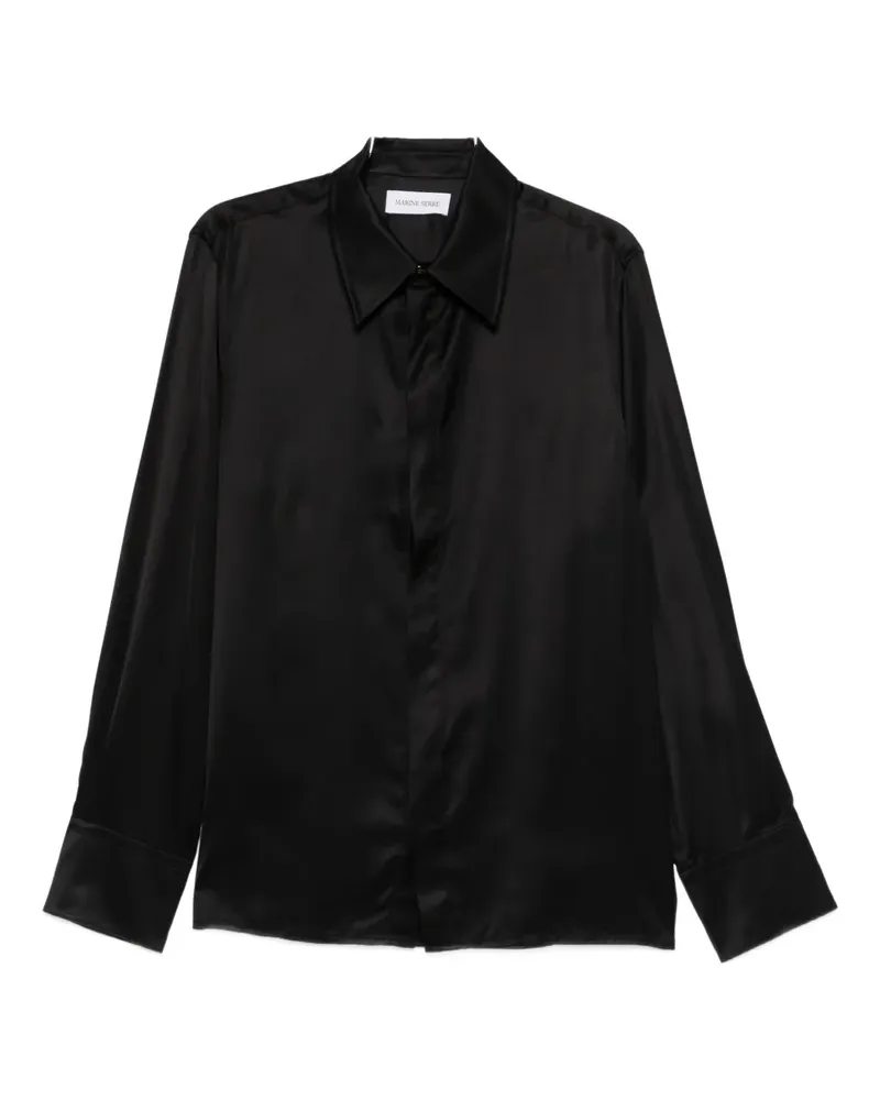 Marine Serre long-sleeved shirt - Schwarz Schwarz