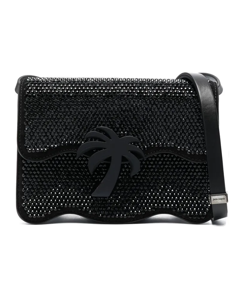 Palm Angels Schultertasche mit Strassverzierung - Schwarz Schwarz