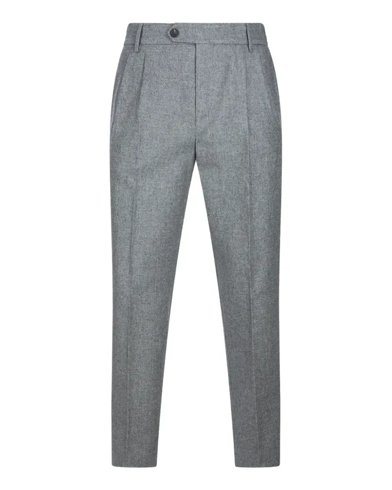 Eleventy Hose mit Bundfalten - Grau Grau