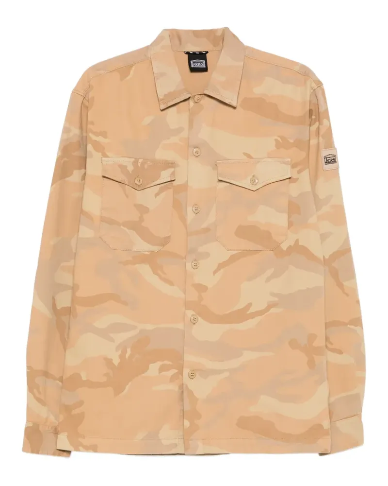 Aries camouflage long-sleeve shirt - Nude Nude