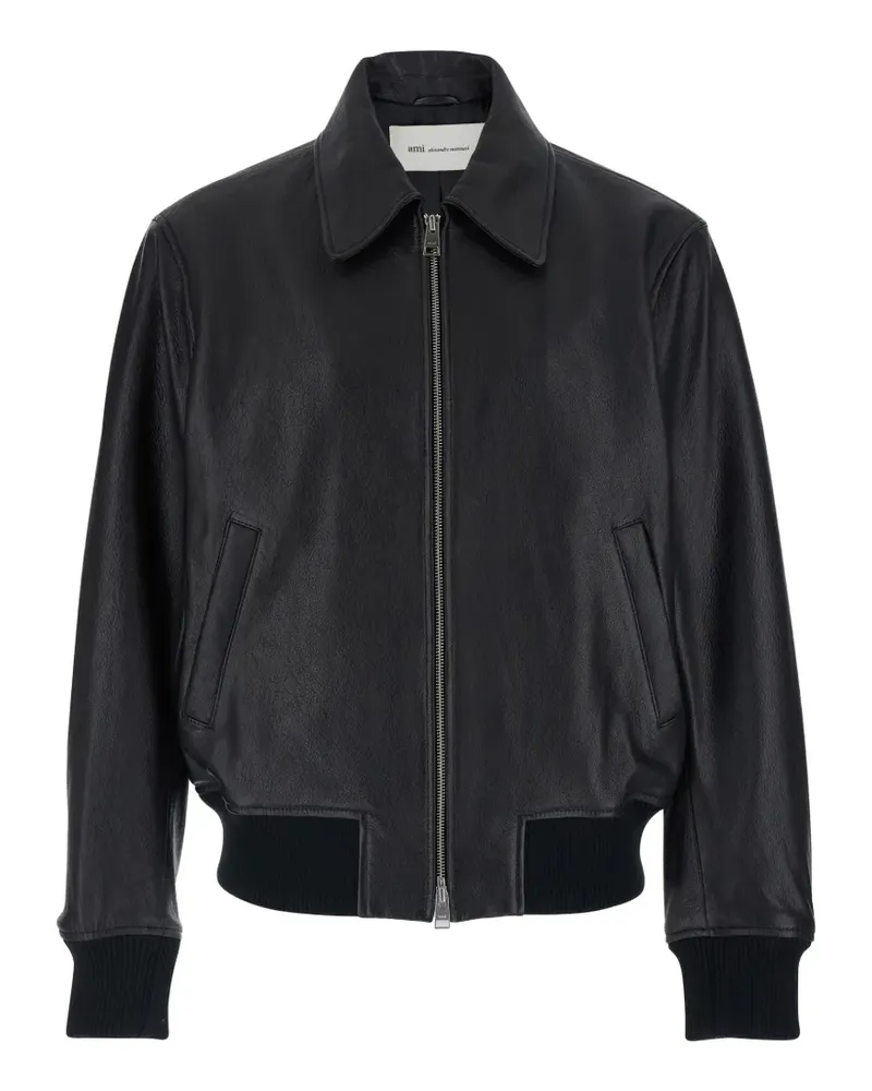 AMI Paris Jacke mit Logo-Prägung - Schwarz Schwarz