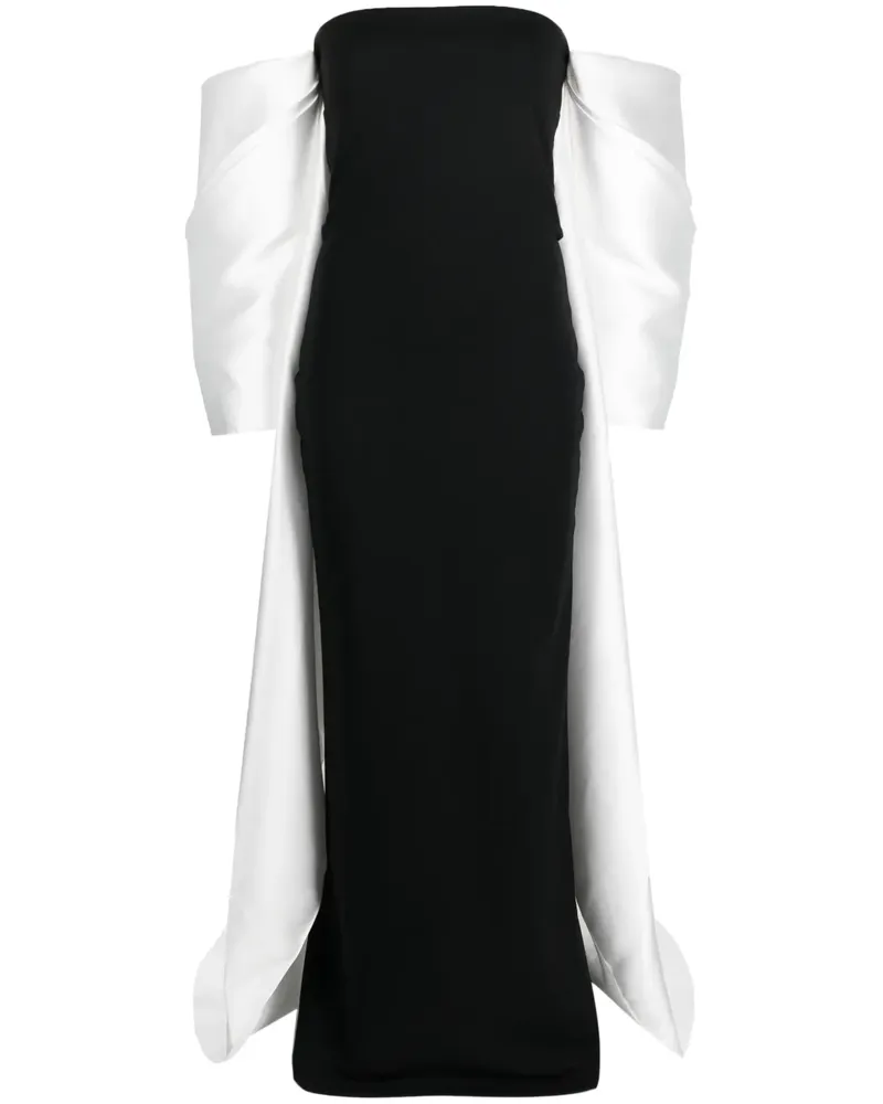 Solace London Zweifarbiges Maxikleid - Schwarz Schwarz