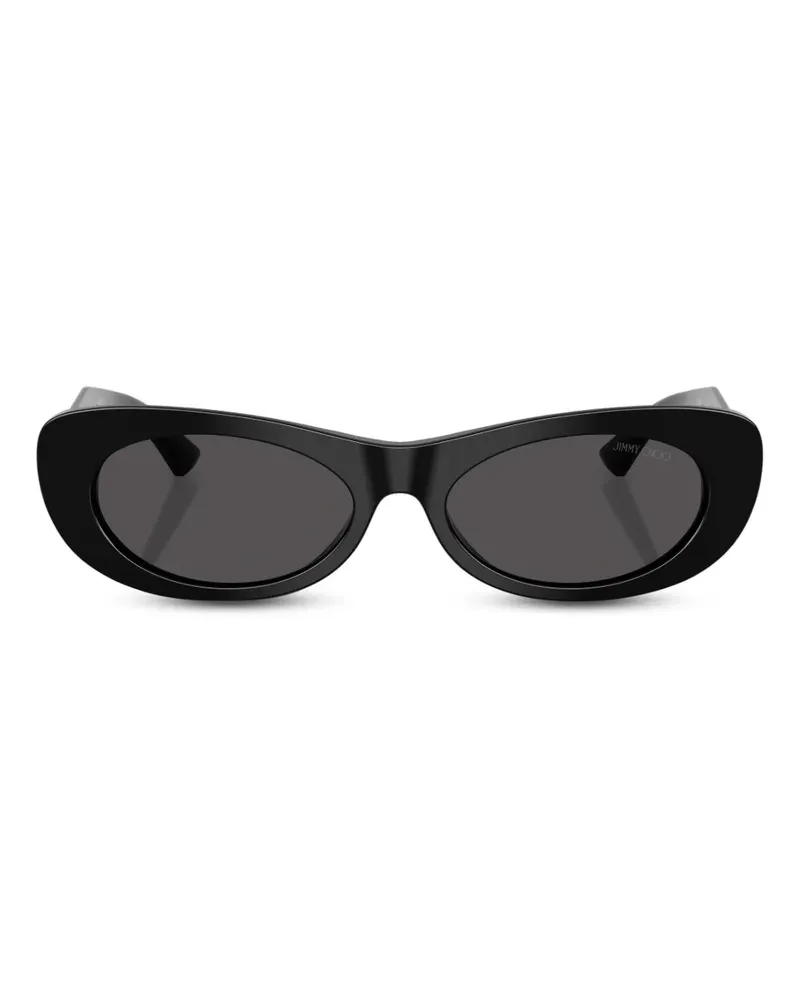 Jimmy Choo Sonnenbrille mit Logo-Schild - Schwarz Schwarz