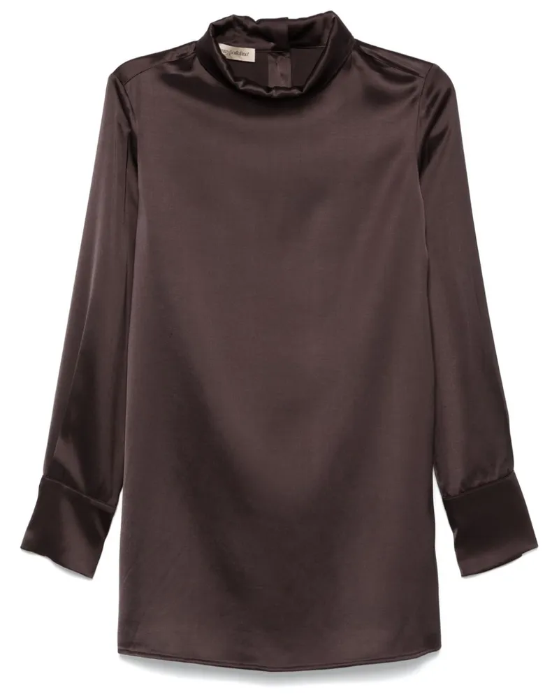 Gentry Portofino Hemd aus Satin - Braun Braun