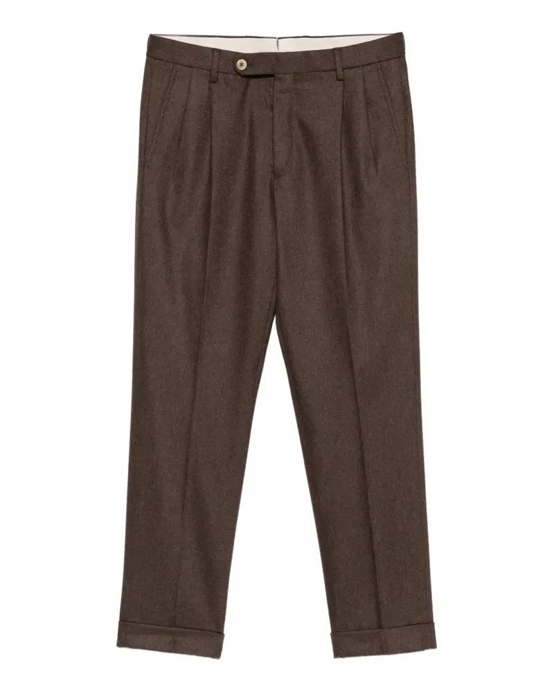 GTA Hose mit Bundfalten - Braun Braun