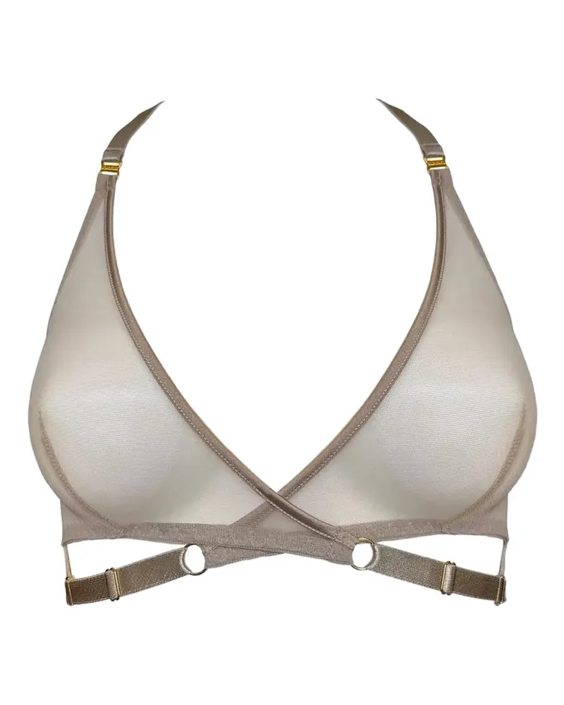 Bordelle Gewickelter Mesh-BH - Braun Braun