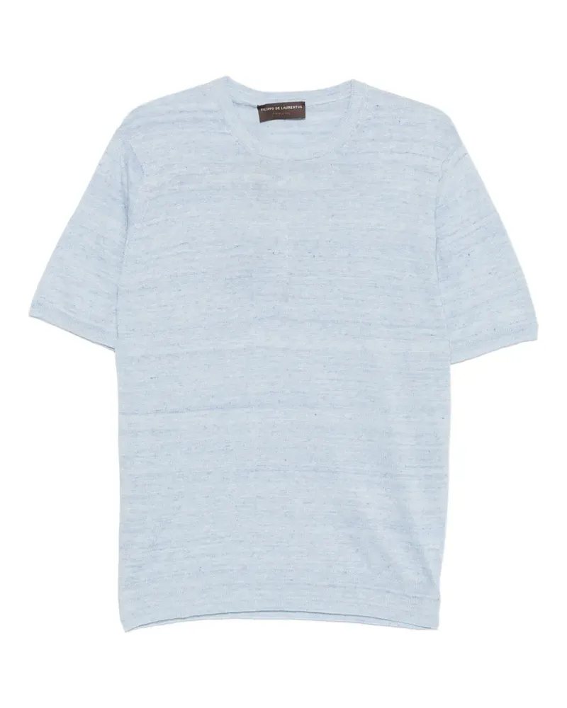 Filippo de Laurentiis Fein gestricktes T-Shirt - Blau Blau