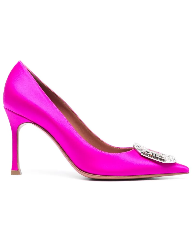 Amina Muaddi Camelia Pumps mit Kristallen 90mm - Rosa Rosa