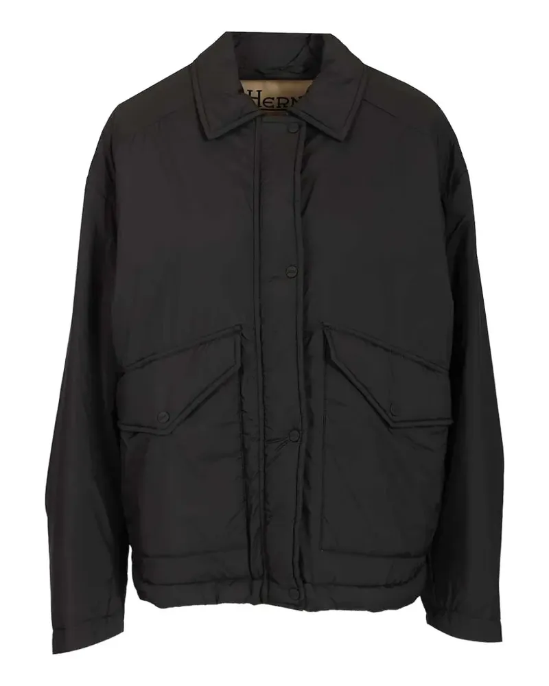 Herno buttoned pocket jacket - Schwarz Schwarz