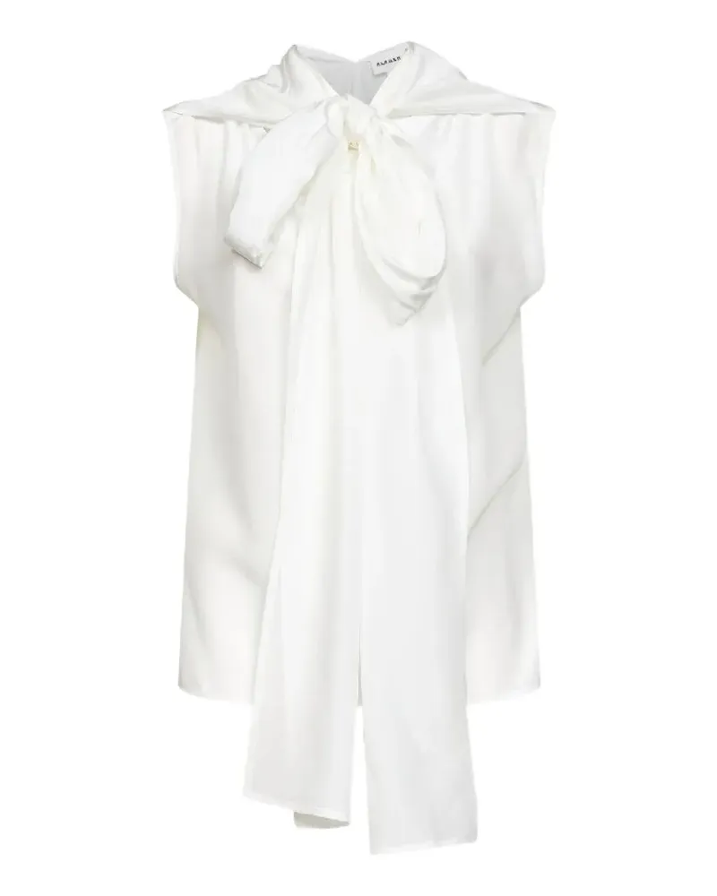 Parah pussy-bow sleeveless blouse - Weiß Weiß