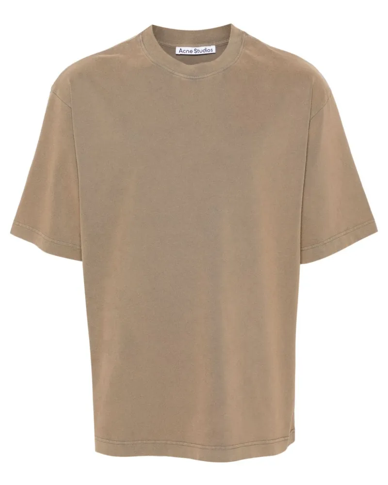 Acne Studios T-Shirt mit Logo-Applikation - Braun Braun