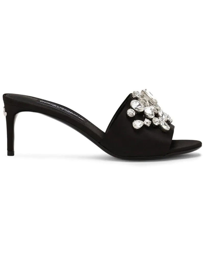 Dolce & Gabbana Mules mit Kristallen 60mm - Schwarz Schwarz