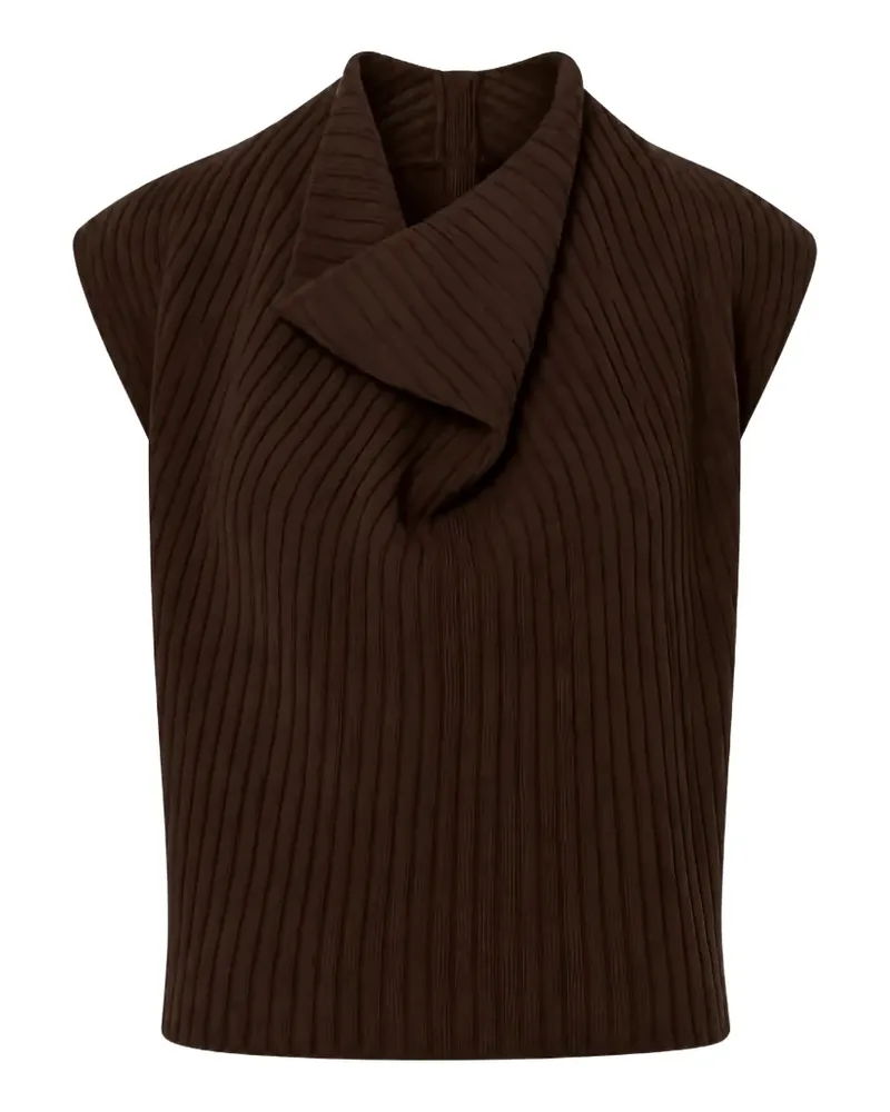 Liu Jo ribbed wool top - Braun Braun
