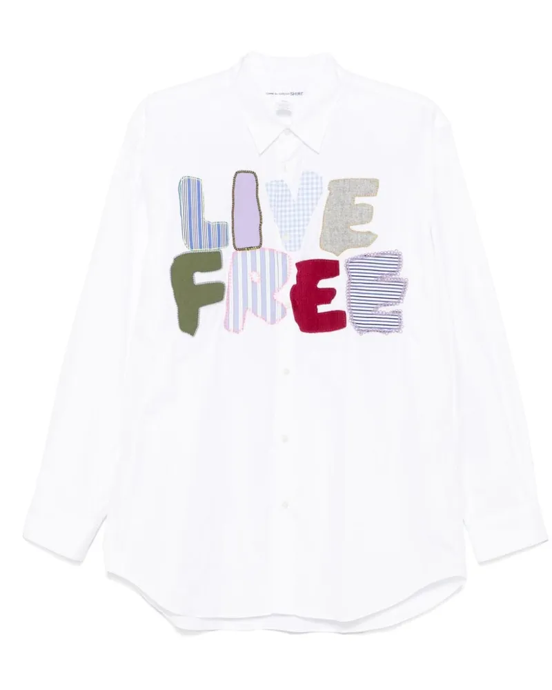 Comme des Garçons Hemd mit Patch - Weiß Weiß