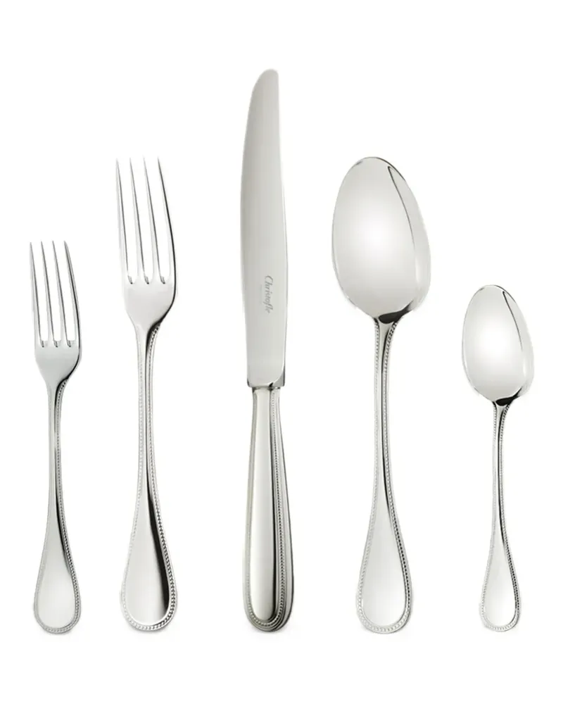 Christofle Gemustertes Perles Besteck (110er-Set) - Silber Silber