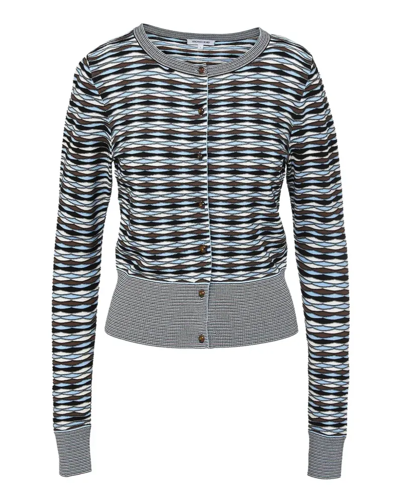 Veronica Beard Cambria striped cardigan - Schwarz Schwarz