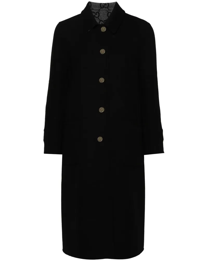Gucci Einreihiger Mantel - Schwarz Schwarz