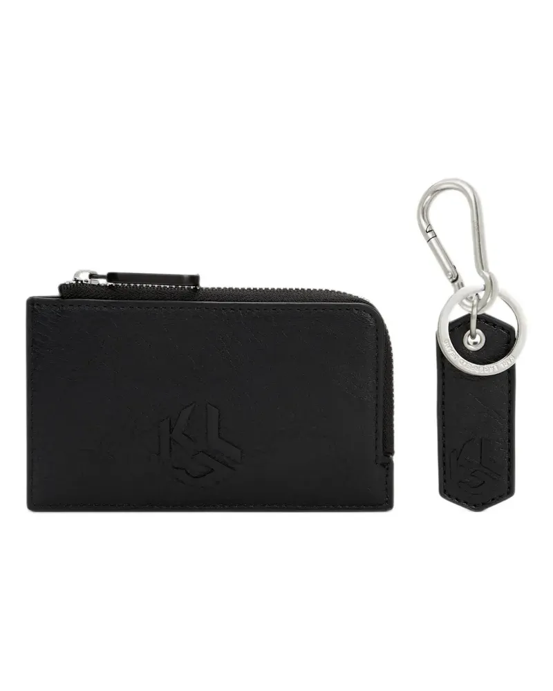 Karl Lagerfeld Geschenkset mit Monogramm und Schlüsselanhänger - Schwarz Schwarz