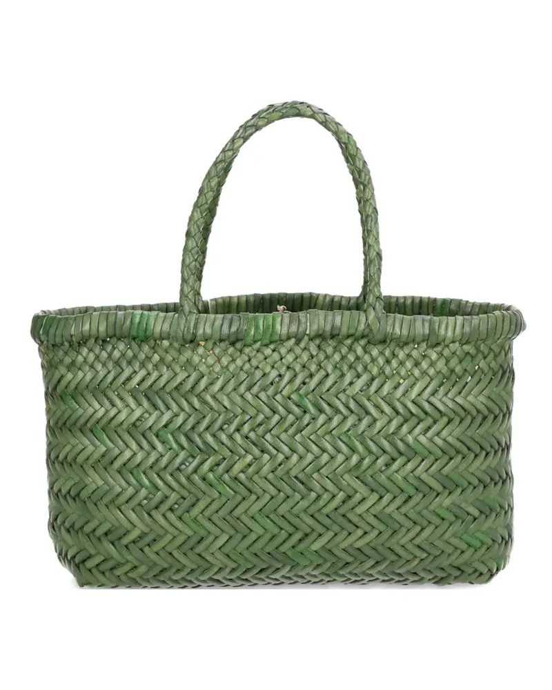 Dragon Diffusion braided-woven tote bag - Grün Grün