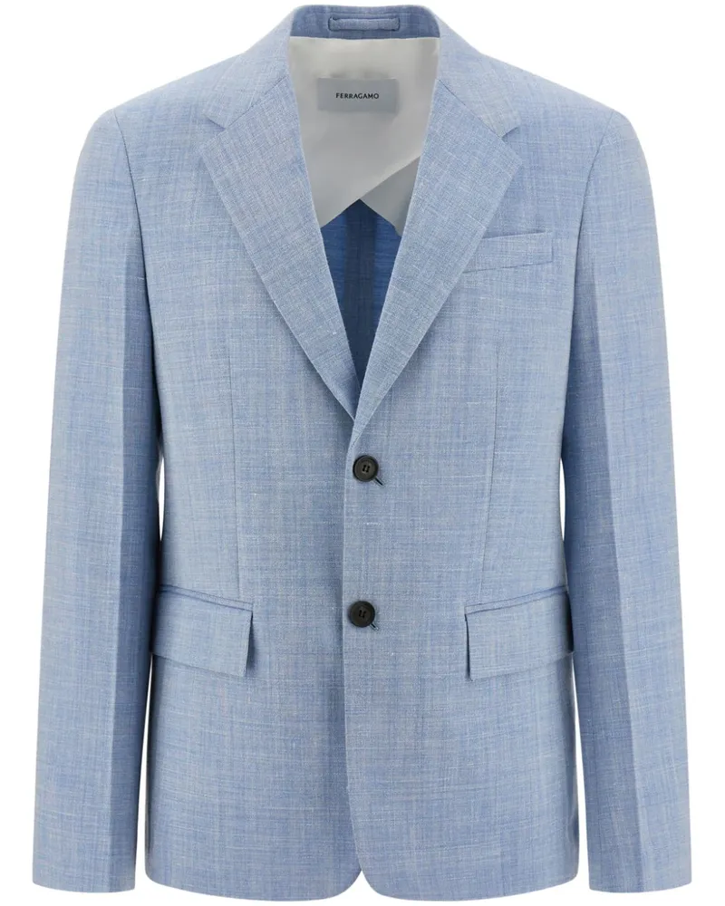 Ferragamo Einreihiges Sakko - Blau Blau