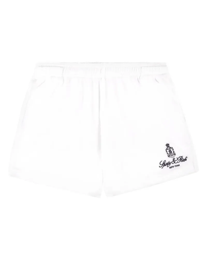 SPORTY & RICH Vendome Shorts mit Logo-Stickerei - Weiß Weiß