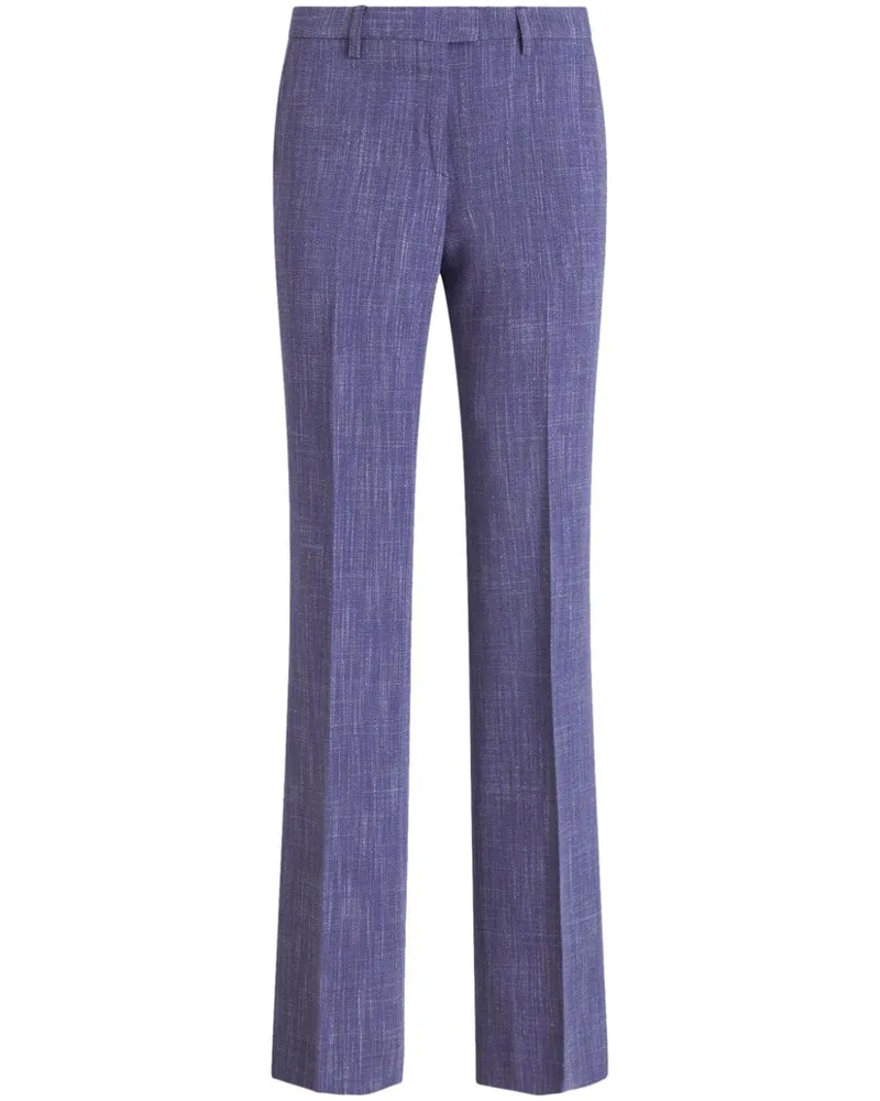 Etro Texturierte Cropped-Hose - Violett Violett