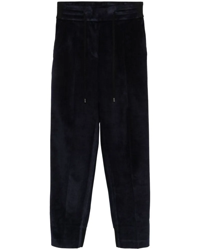 Peserico Tapered-Hose aus Feincord - Blau Blau