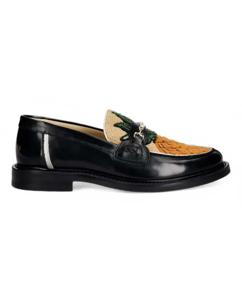 Filling Pieces pineapple-patch bit-strap loafers - Schwarz Schwarz