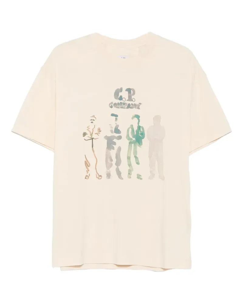 C.P. Company T-Shirt mit Logo-Print - Nude Nude