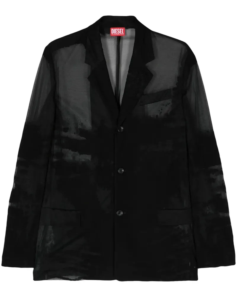 Diesel Einreihiger J-Reg Blazer - Schwarz Schwarz
