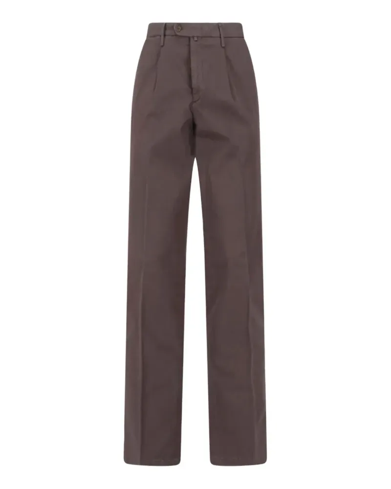Briglia 1949 buttoned pleated trousers - Braun Braun