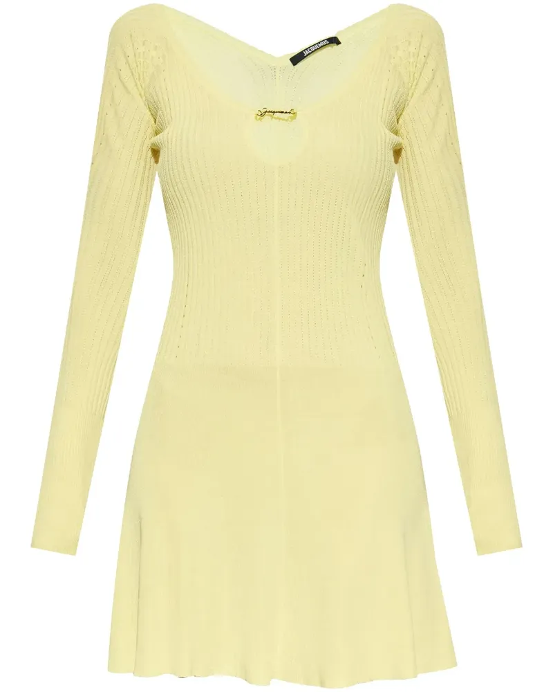 Jacquemus Geripptes La Robe Minikleid - Gelb Gelb