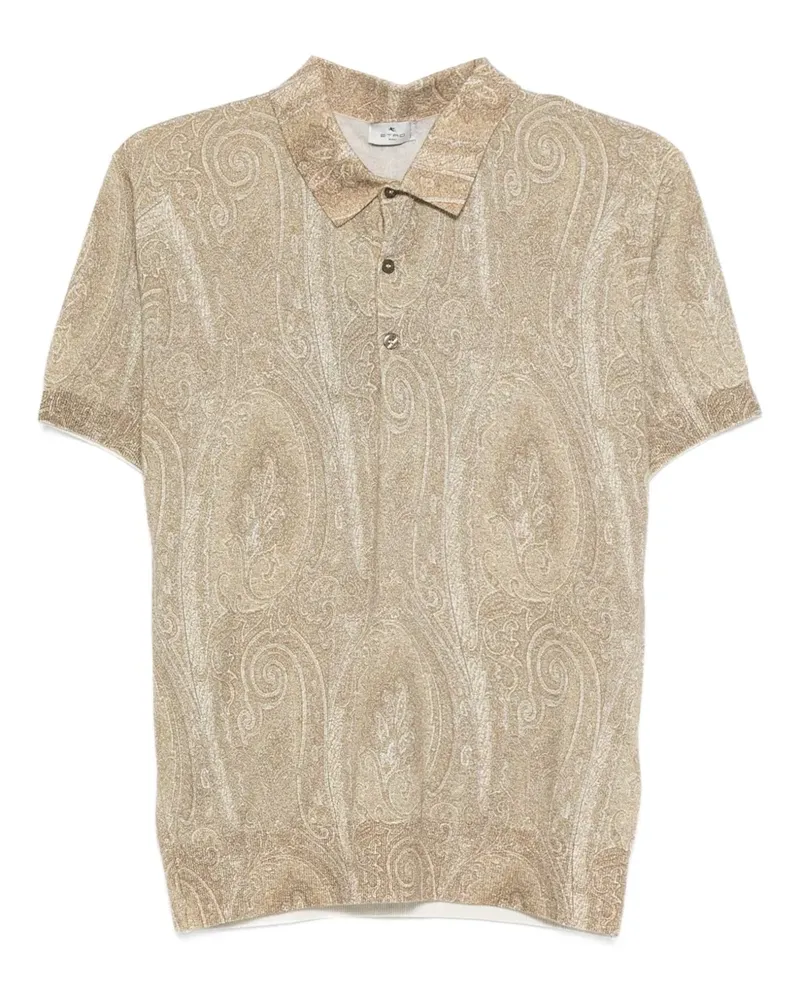 Etro Poloshirt mit Paisleymuster - Nude Nude