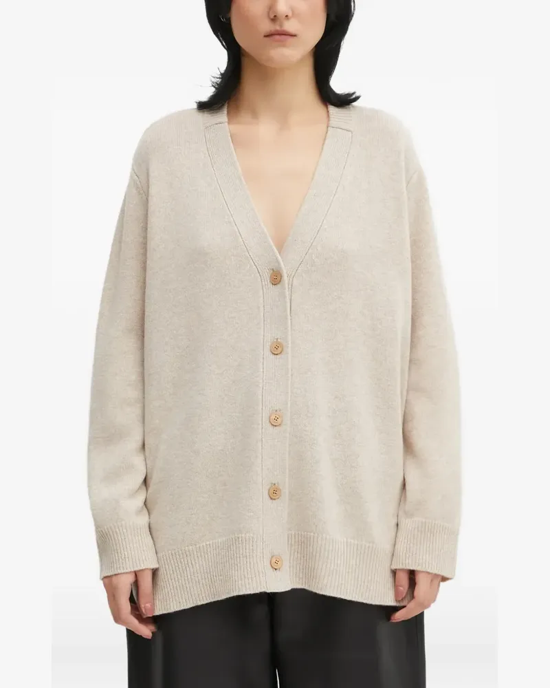 Kitsuné Cardigan mit V-Ausschnitt - Nude Nude