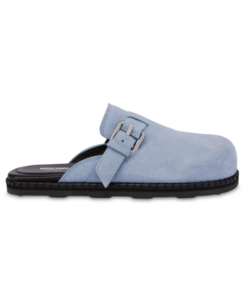 Moschino Mules aus Kalbswildleder - Blau Blau