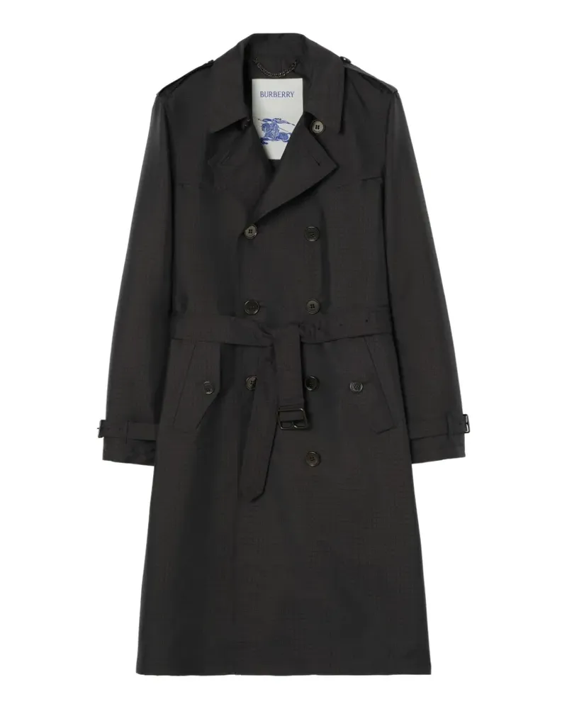 Burberry Langer geometrischer Foxfield Trenchcoat aus Nylongemisch - Braun Braun