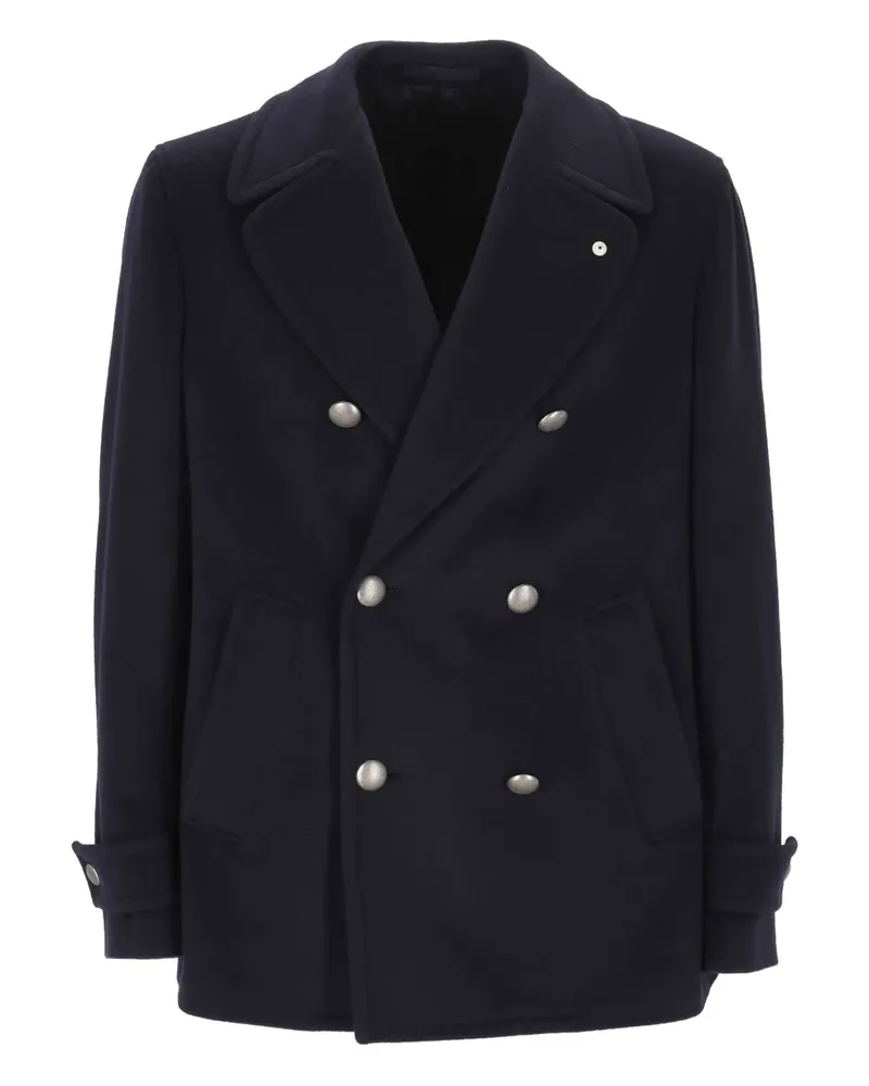 Luigi Bianchi Mantova buttoned peacoat - Blau Blau