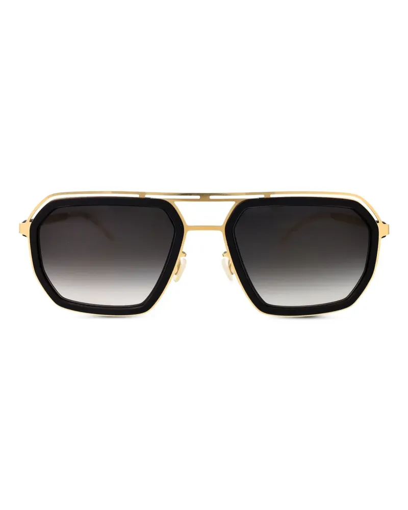 Mykita Sonnenbrille mit geometrischem Gestell - Gold Gold